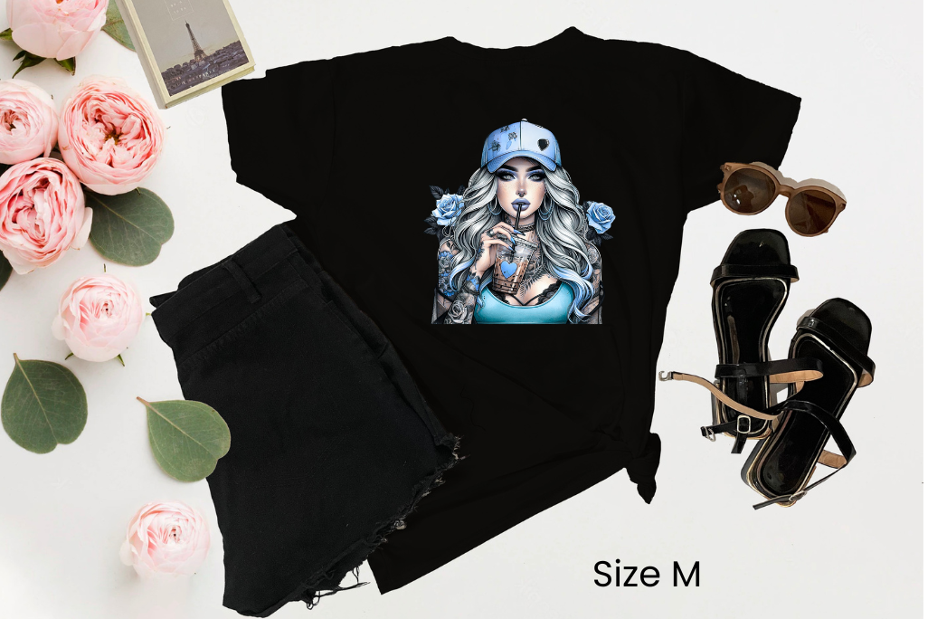 T-Shirt ~ Cool Chick Blue
