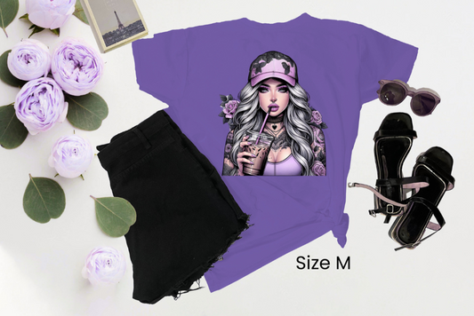 T-Shirt ~ Cool Chick Purple