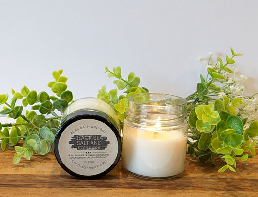 Candle ~ Black Sea Salt & Cypress