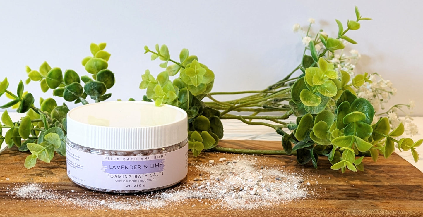Foaming Bath Salts ~ Lavender Lime