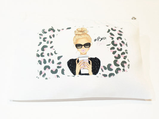 Small Cometic Bags ~ Boss Babe Leopard